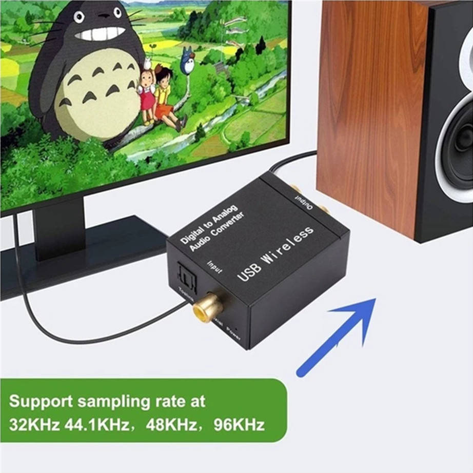 Digital zu Analog Audio- Konverter RCA R/L Ausgang Audio- Adapter DAC Verstärker Kasten Für Koaxial Optische SPDIF ATV DAC Decoder