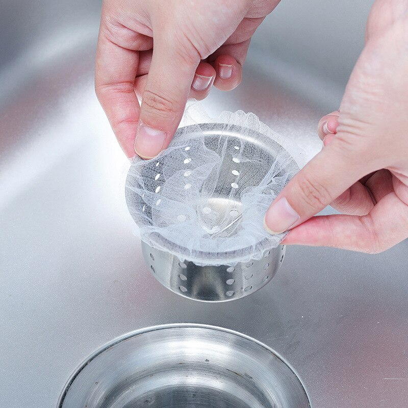 Kitchen Sink Filter Sink Drain Hole Trash Strainer Bag Mesh Strainer Disposable Garbage Bag Filter Wash Basin Bag