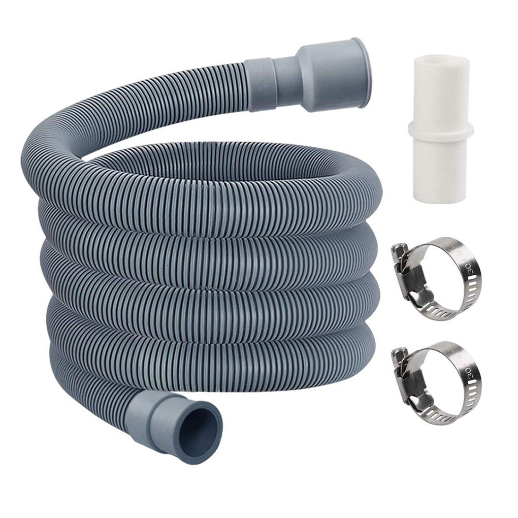 2 Pieces Washing Machine Dishwasher Drain Waste Hose Waste Water Outlet Expel Soft Tube Stretchable