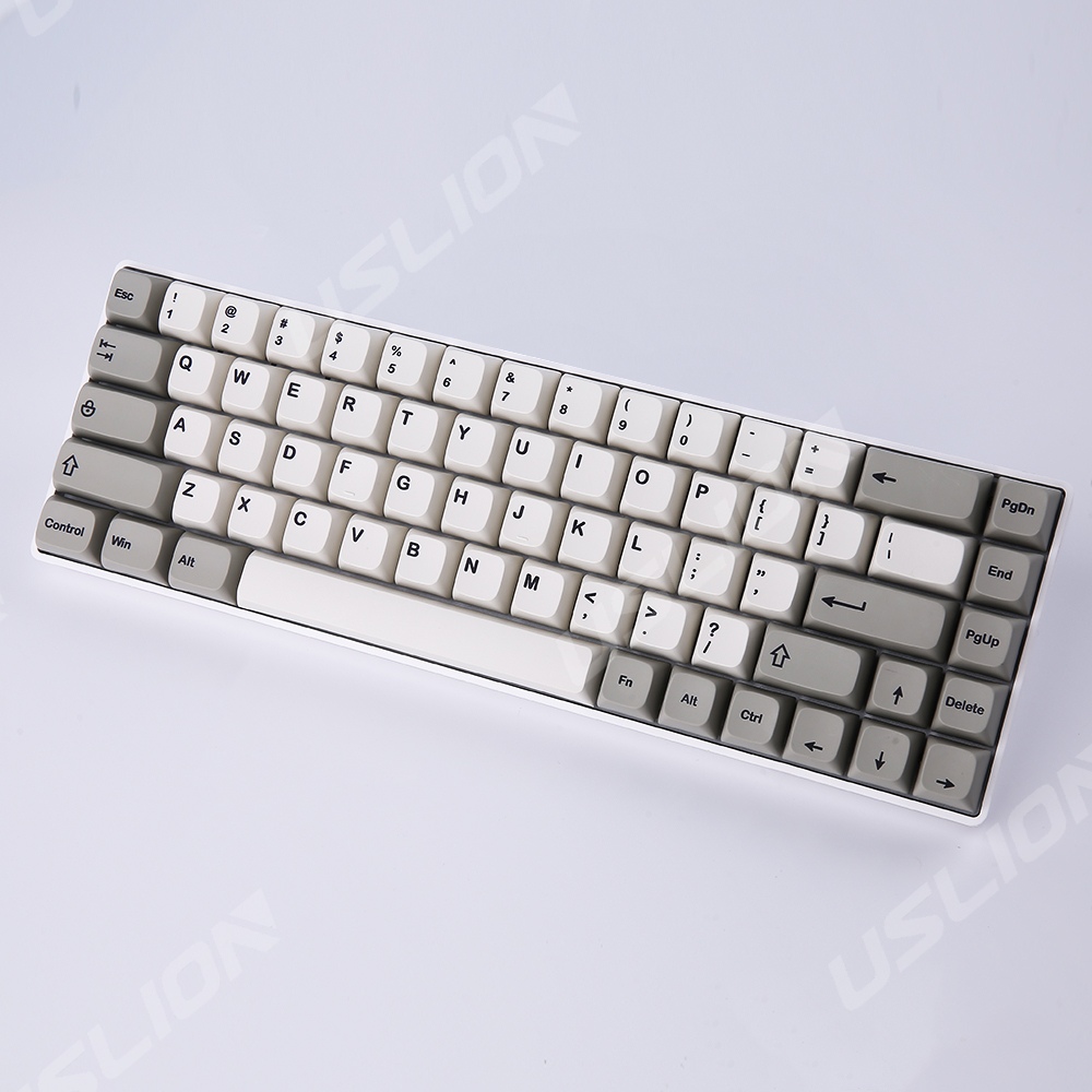 122 Keys XDA Profile Keycaps PBT Dye Sublimation Minimalist White Gray Theme Key Cap For Gaming Mechanical Keyboard MX Switches