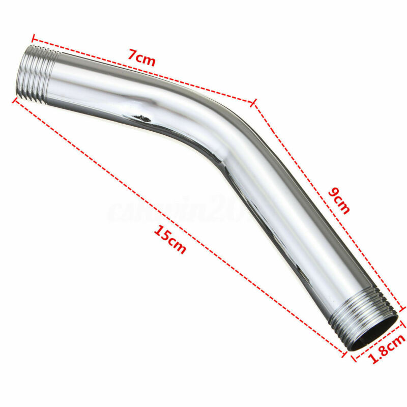 Home Stainless Steel Shower Head Extension Head Extension Angled Shower Arm Extra Hose Pipe Bathroom Shower Bathroom Accessories