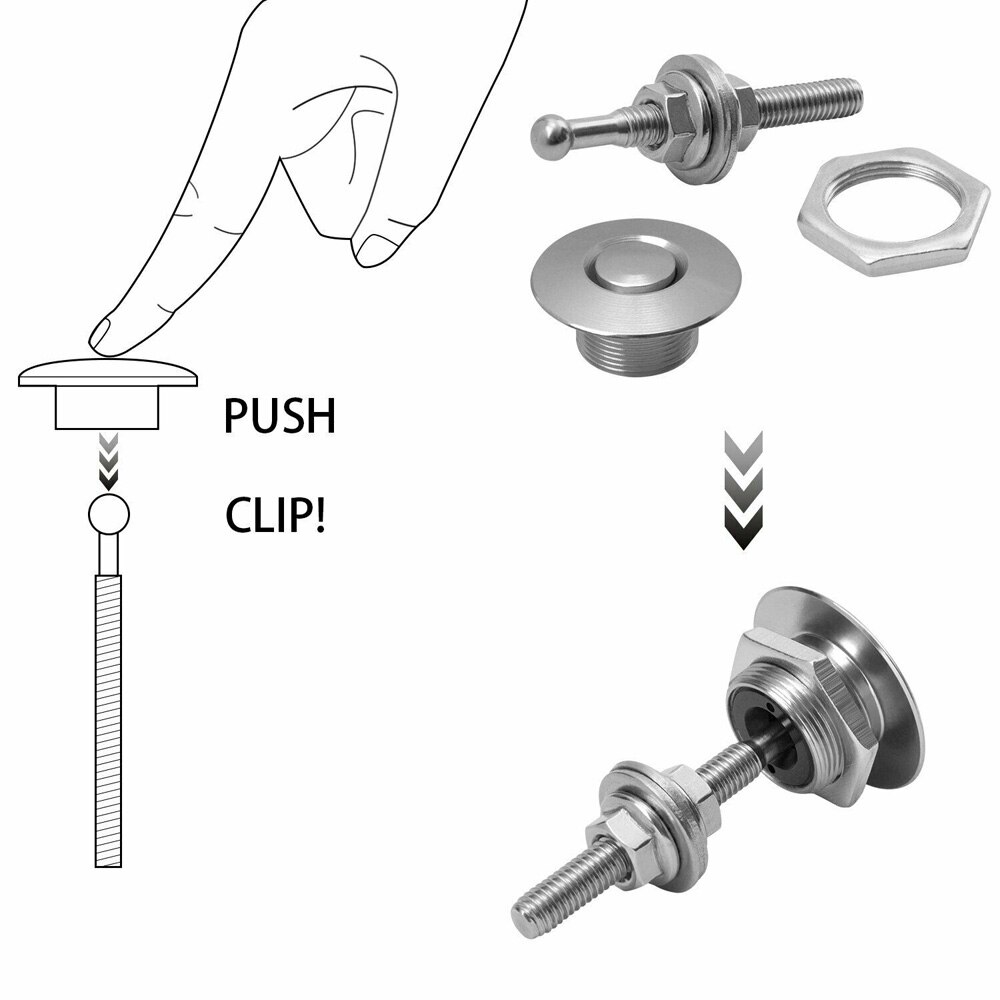4 stk universal aluminium sølv trykknap billet hurtig frigivelse af bil foran kofanger hætte pin motorhjelm lås låse klip kropssæt