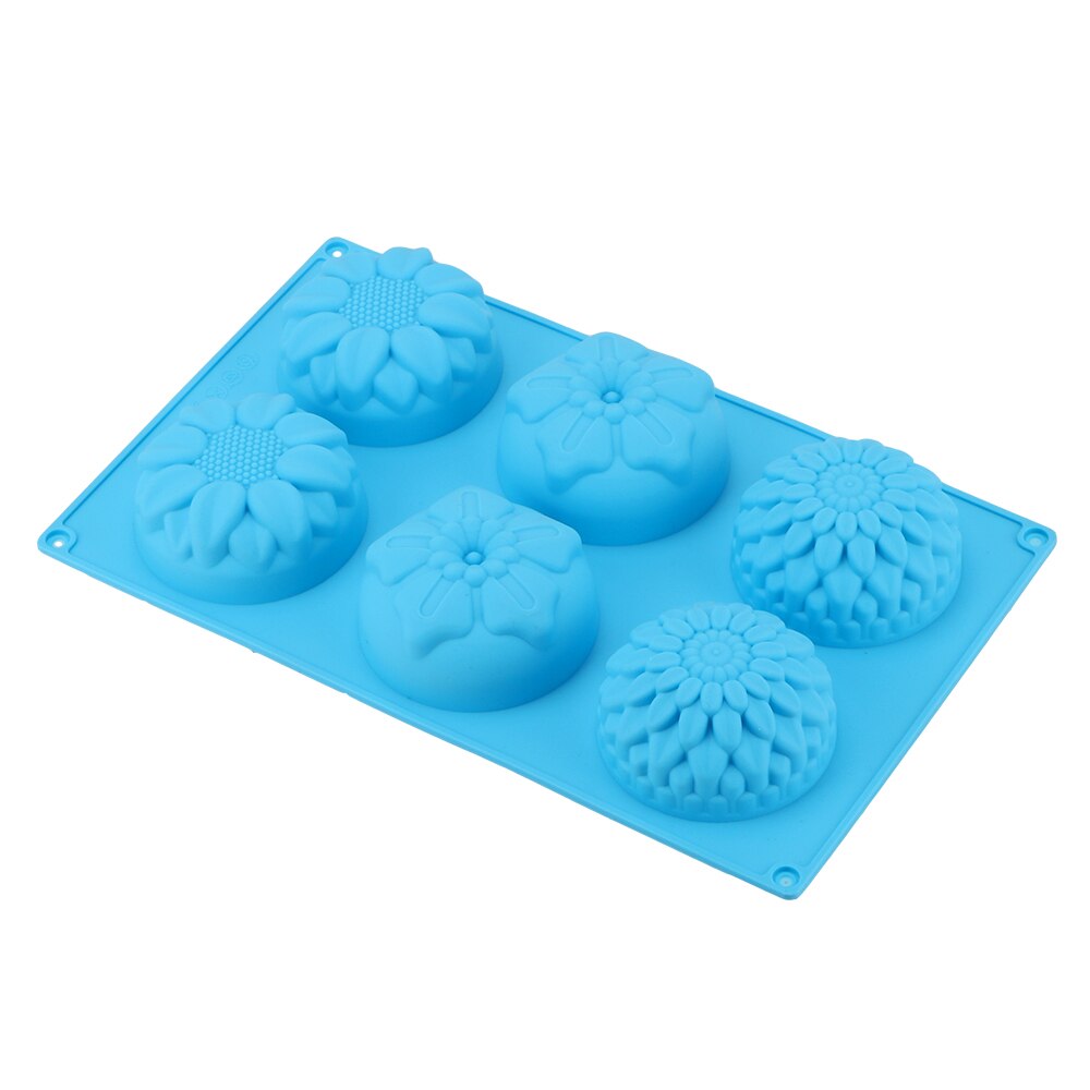 Sonnenblumen Handgemachte Seife bilden Kuchen Dekore Blume bilden DIY Handgemachte Silikon Seife Kuchen bilden Seife Machen Liefert: Blau