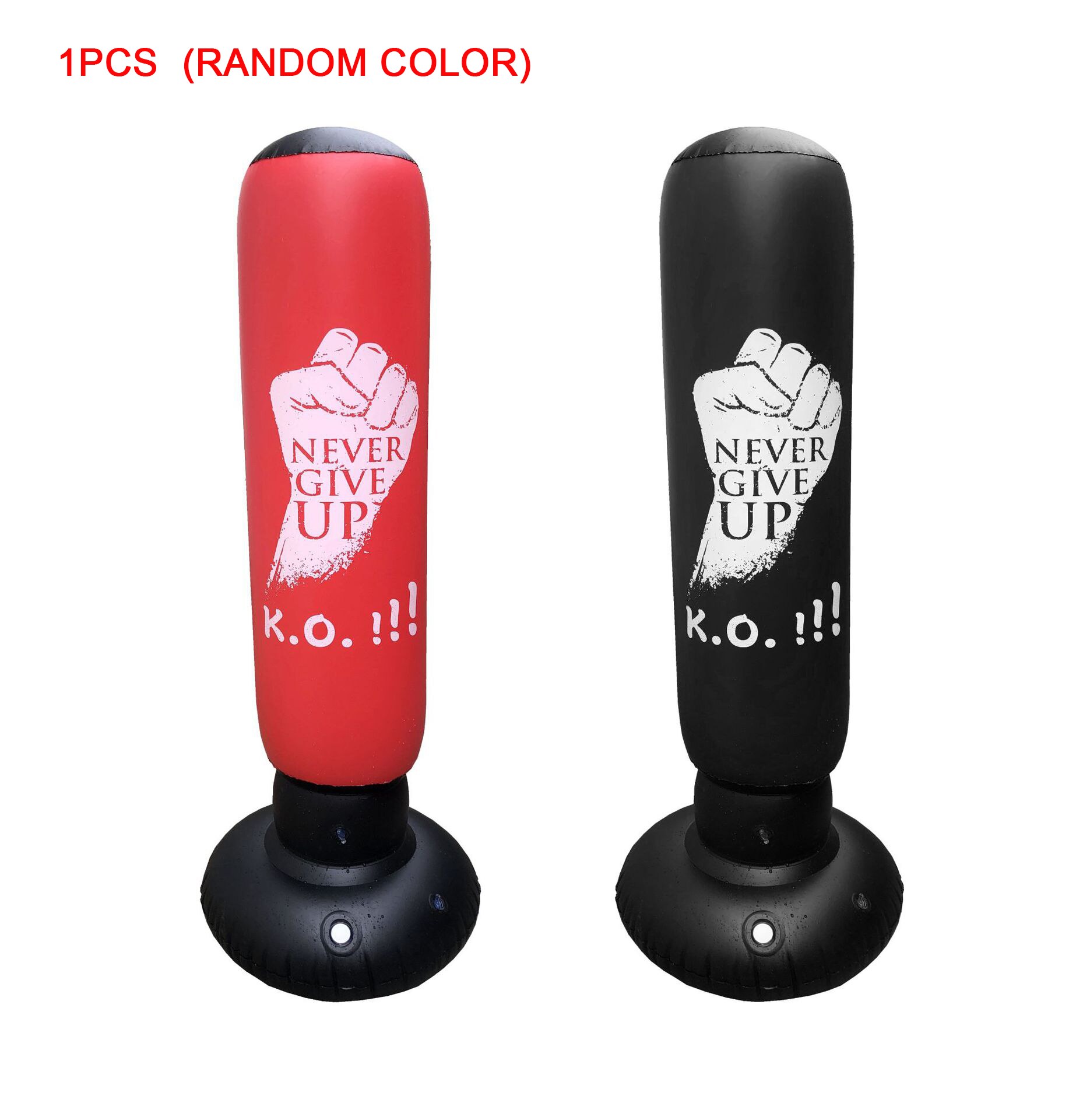 160 centimetri Giocattolo Gonfiabile Boxe Sacchetto Del PVC Sacchetto di Ispessimento Guantoni Da Boxe Pilastro bicchiere Lotta Colonna Forare Sacchetto di Strumento di fitness Ragazzo Regalo all'aperto giocattolo: 1pezzi rosso o nero