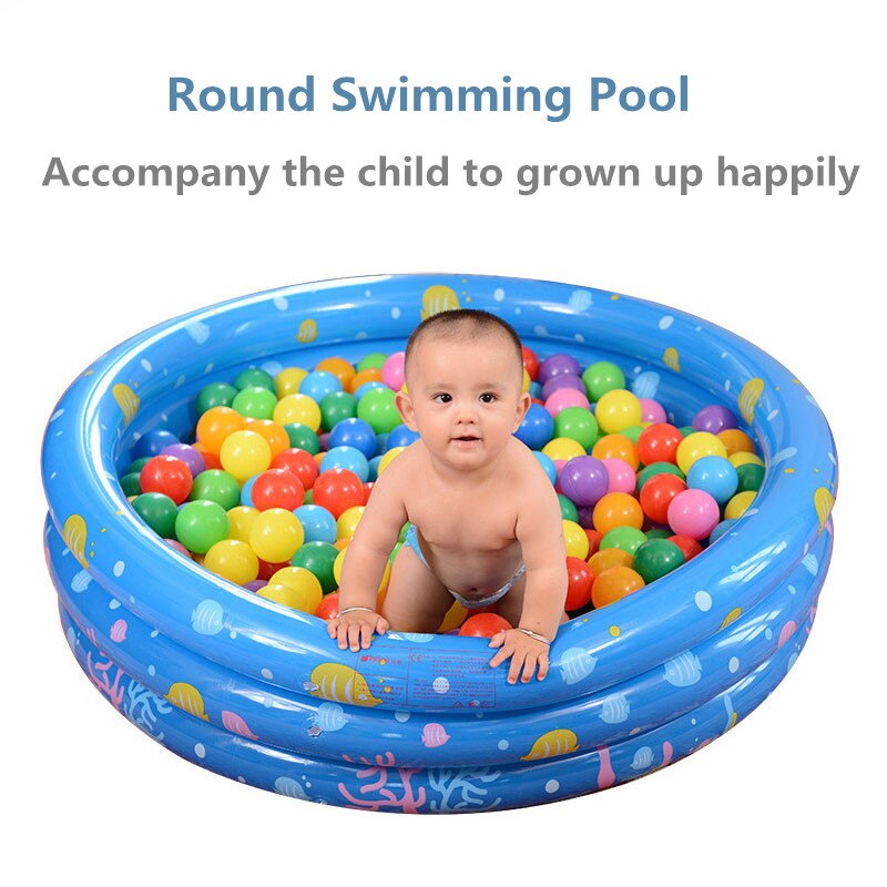 Opblaasbare 3 Ringen Ronde Zwembad PVC Bad Wastafel 116*38cm Buitenmaat voor baby onder 3 jaar oude