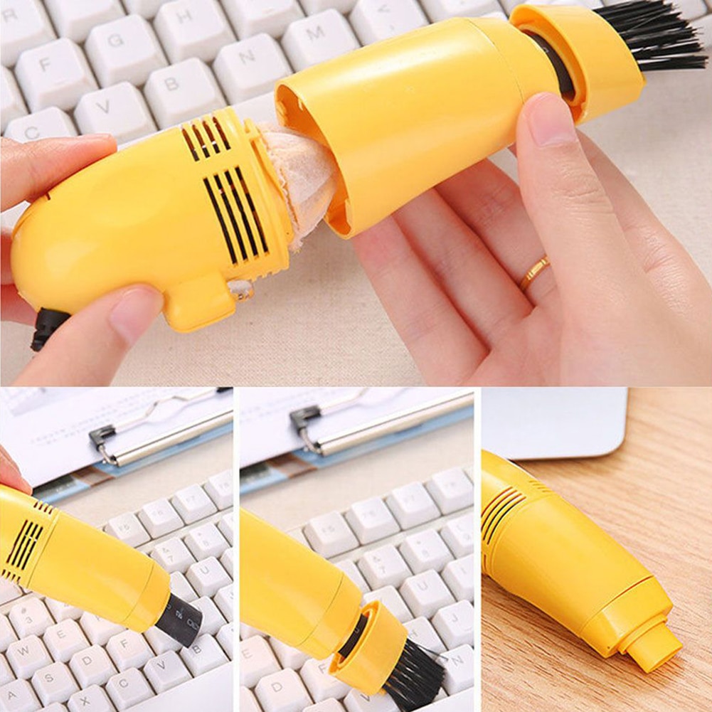 Mini USB Soft Computer Laptop Vacuum Cleaner Keyboard Gaps Cleaner Dust Removal Brush Cleaning Tool Small Suction Brush