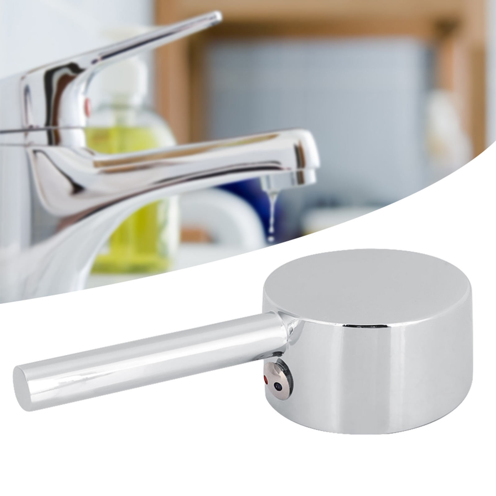45mm Ventil Schlecht Waschbecken Wasserhahn Griff Zink legierung Wasserhahn Hebel Griff Schlecht Wasserhahn Griff Wasserhahn Zubehör