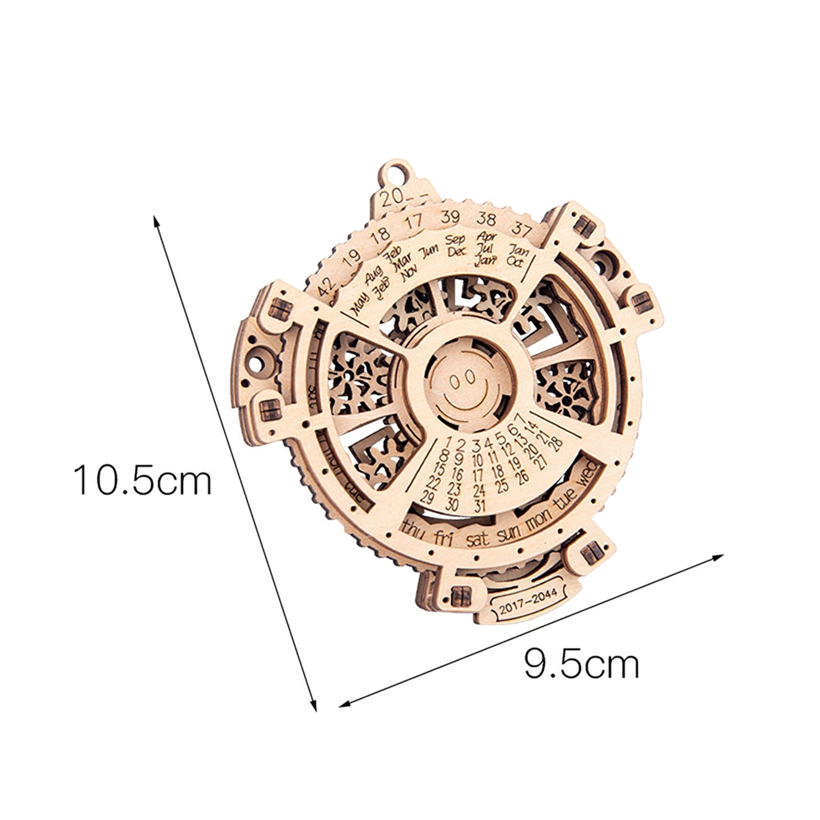 Wood Machinery Perpetual Calendar Gear Turning Assembly Model Creativity Simple Desktop Ornaments Assembled Educational Toys