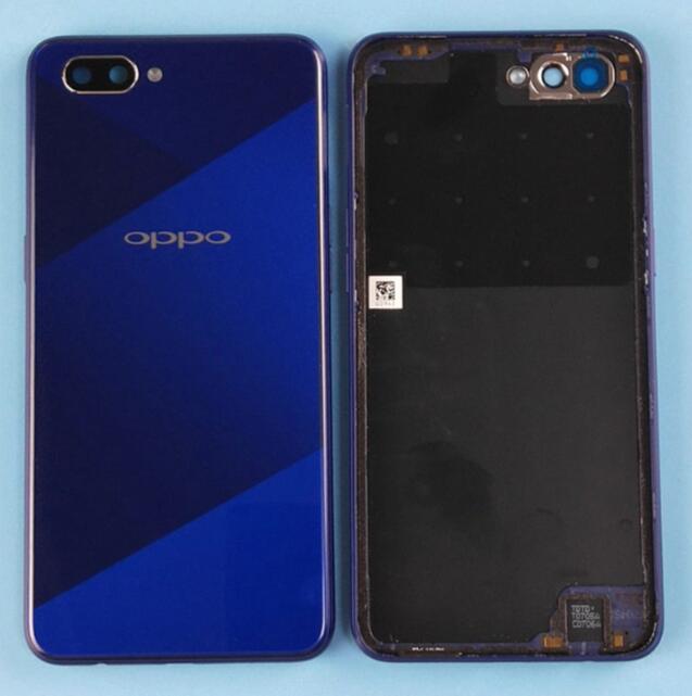 Phone Case for OPPO A5 - Metal Back Cover Replacement with Buttons & Camera Glass