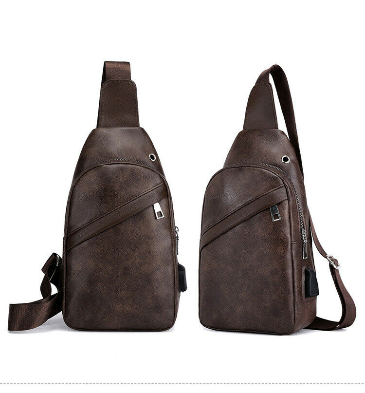 Mannen Canva Bag Pack Reizen Wandelen Cross Body Messenger Schoudertas Sling Borst Pouch: B2