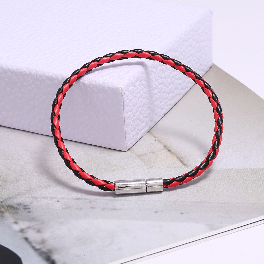 Kleurrijke Gevlochten Handgemaakte Lederen Wrap Armbanden Voor Vrouwen Koperen Gesp Charms Armband Mannen Sieraden: AB5
