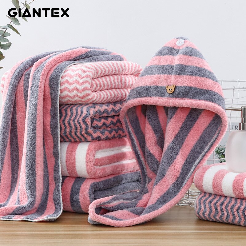 Giantex 3Pcs Katoenen Handdoek Set Badkamer Super Absorberende Badhanddoek Gezicht Handdoeken Voor Volwassenen Serviette De Bain Toallas Recznik