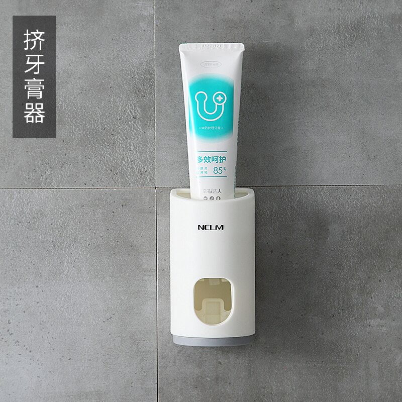 Bad vegg-type tannbørsteholder hullhull børste kopp vegg-type veggmontert munnvann: Himmelblå