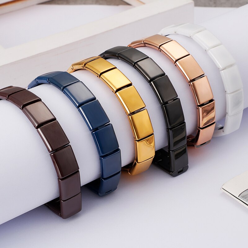 210*11mm 6 Colors High Polish Stainless Steel Magnetite Healthy Bracelet For Men