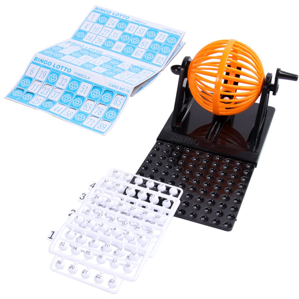 Bingo Game Console Simulative Lottery Machine Children Educational Toys Bingo Machine Party Game Props for Home: Default Title