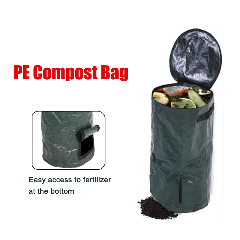 Organisk affald køkkenhave kompostpose miljømæssig pe klud planter køkkenaffald bortskaffelse organisk kompostpose