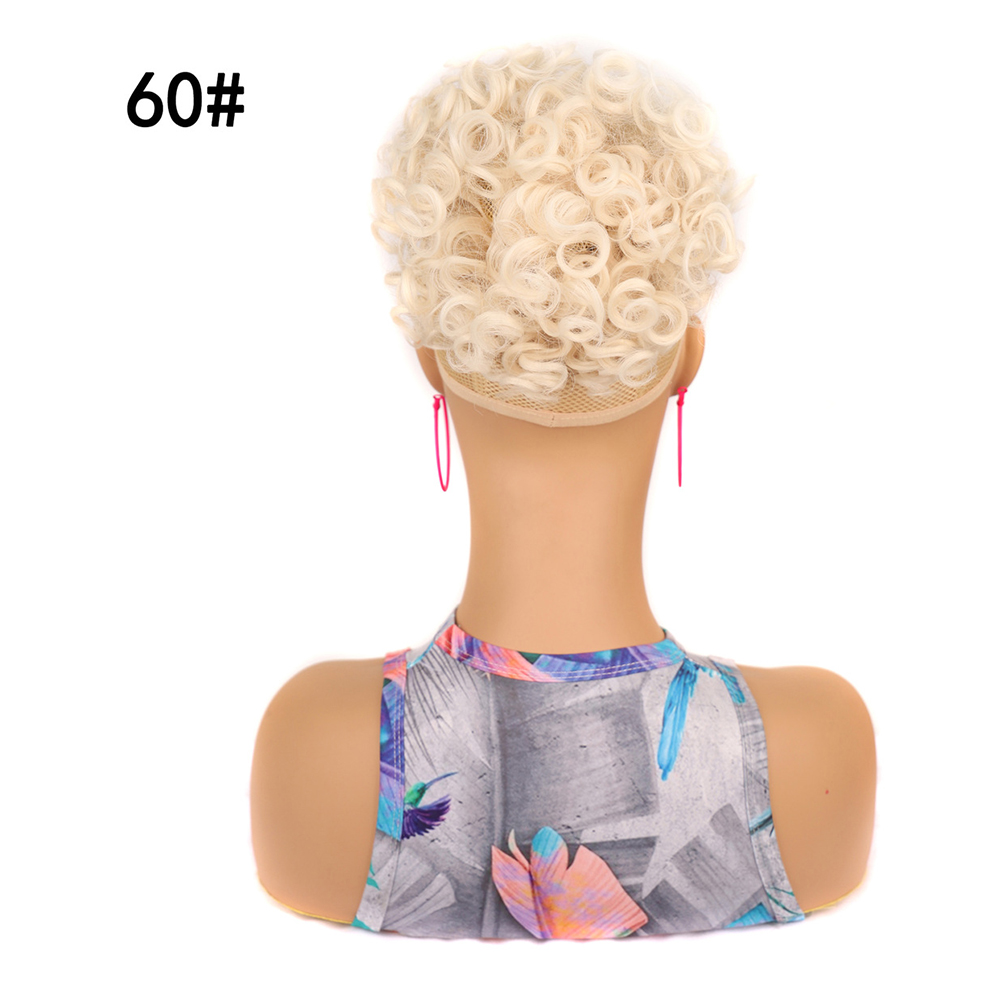 Chignon en désordre pour femmes, cordon élastique, vague lâche, grand Chignon bouclé, Extension queue de cheval bouffante synthétique: # 144
