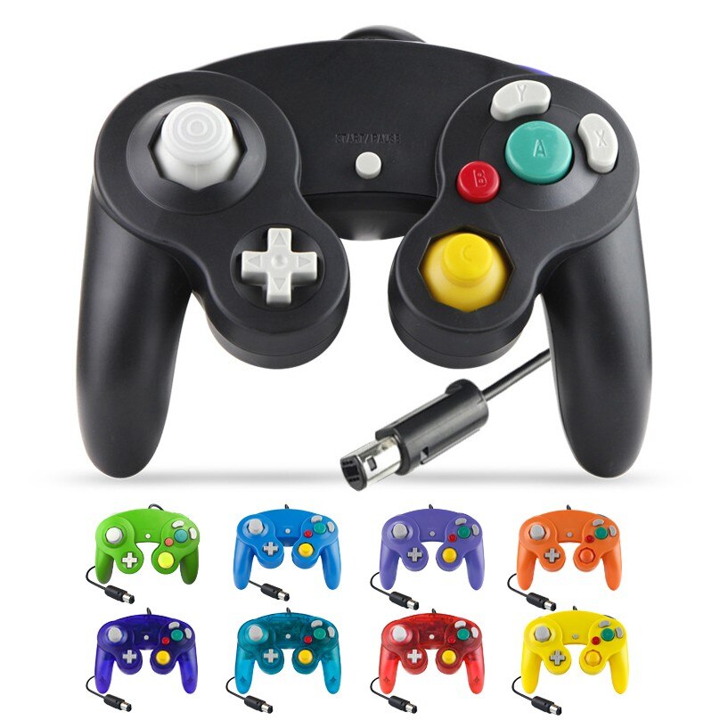 Controlador de jogo com fio para ngc gamepad joystick para cubo de jogo para nintendo clássico gamepad nostálgico para função de vibração ngc