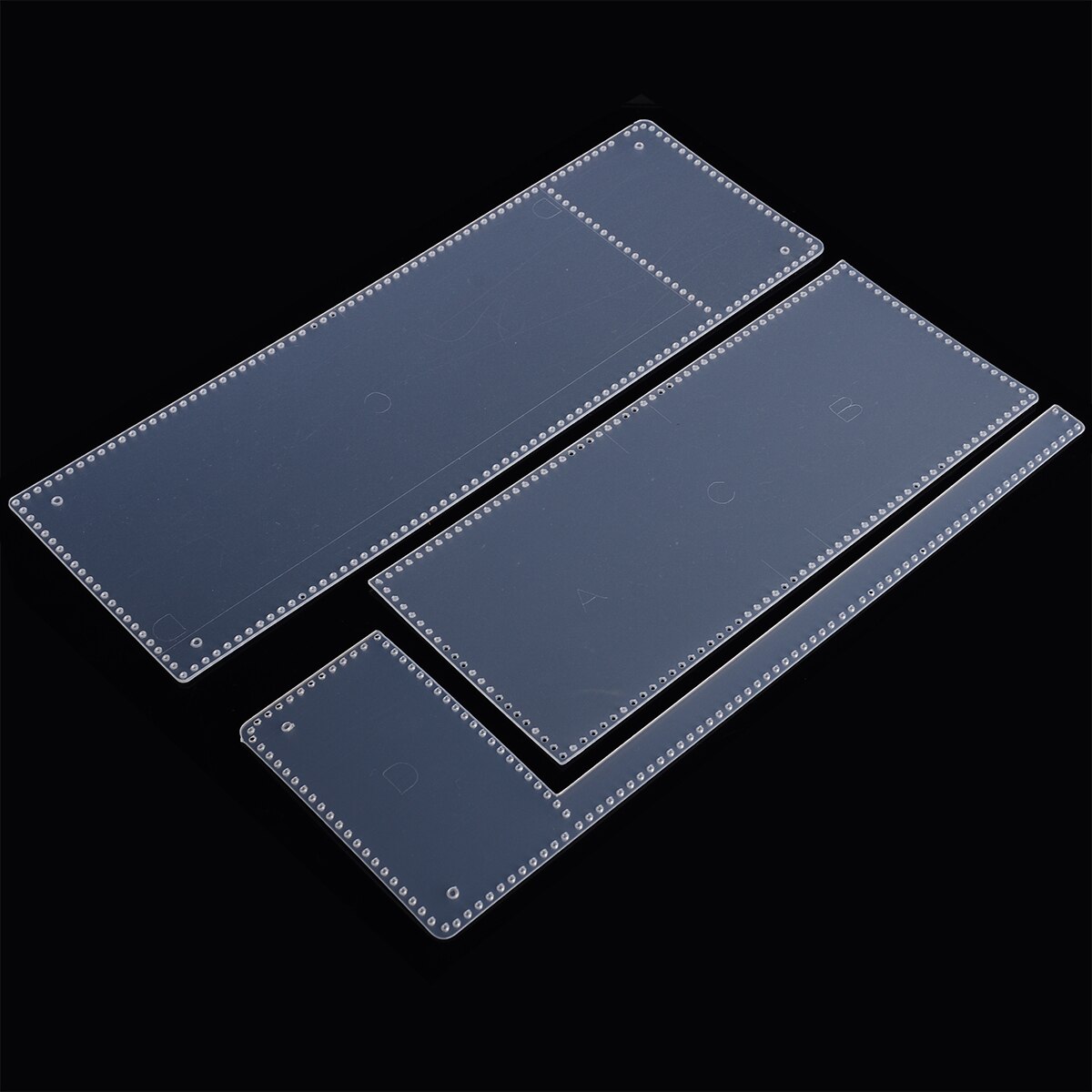 PVC Folded Wallet Template Leather Stencil Sewing Pattern Acrylic Leather Template for Short Wallet Purse Leathercraft Making
