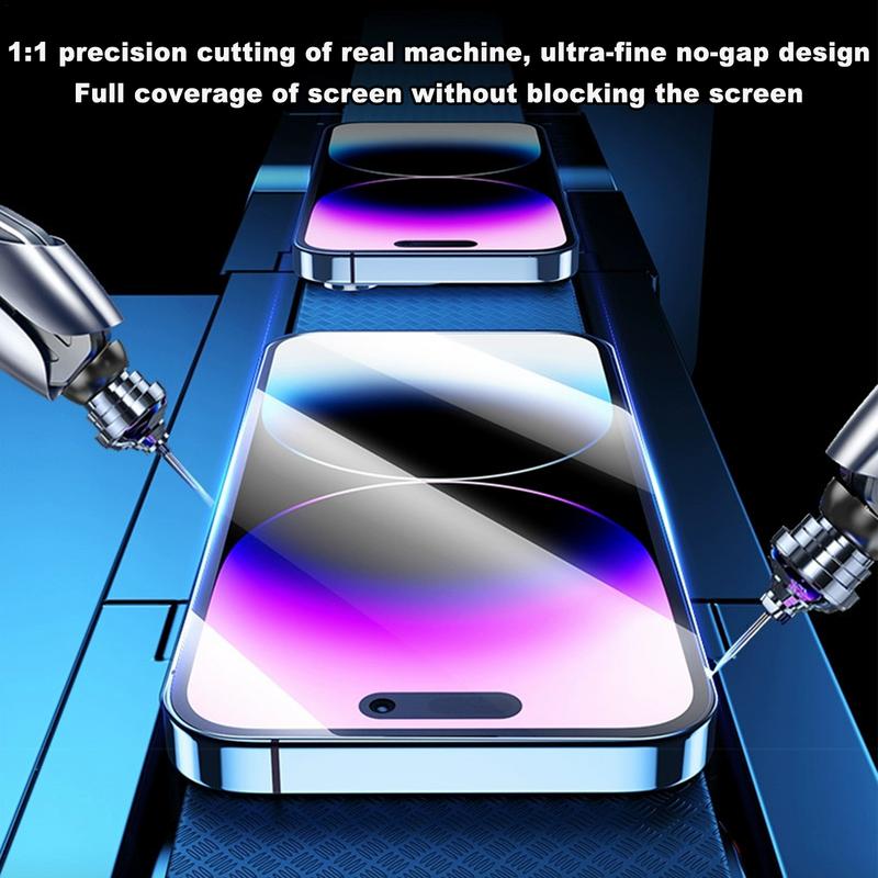 For IPhone 16/iPhone 16 Pro Anti Spy Screen Protector Anti-Scratch Cell Phone Privacy Screen Privacy Phone Screen Dustproof