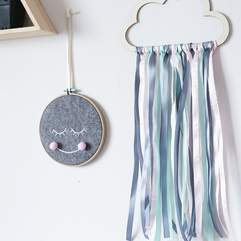 ins styl skandynawski drewniane puste chmury kutas wisiorek wiszący ornament ścienny dekoracja pokoju dziecięcego przedszkole fotografia rekwizyty