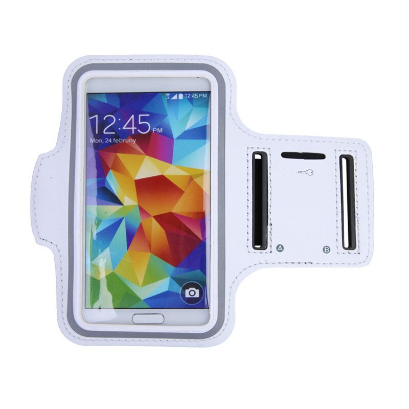 Armband voor HUAWEI Y9 /Honor 8X Sport Case Running Riem Cover Outdoor Tassen GYM Armband Bolsa: WHITE