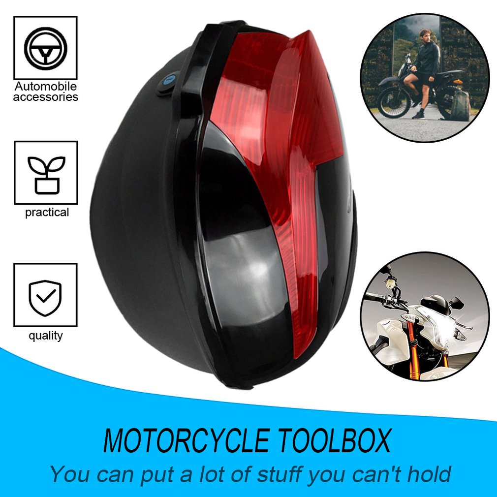 Large Capacity Tail Box Electric Scooter Trunk Motorcycle Top Hard Case Helmet Storage Case Luggage Case With Reflective Lamp