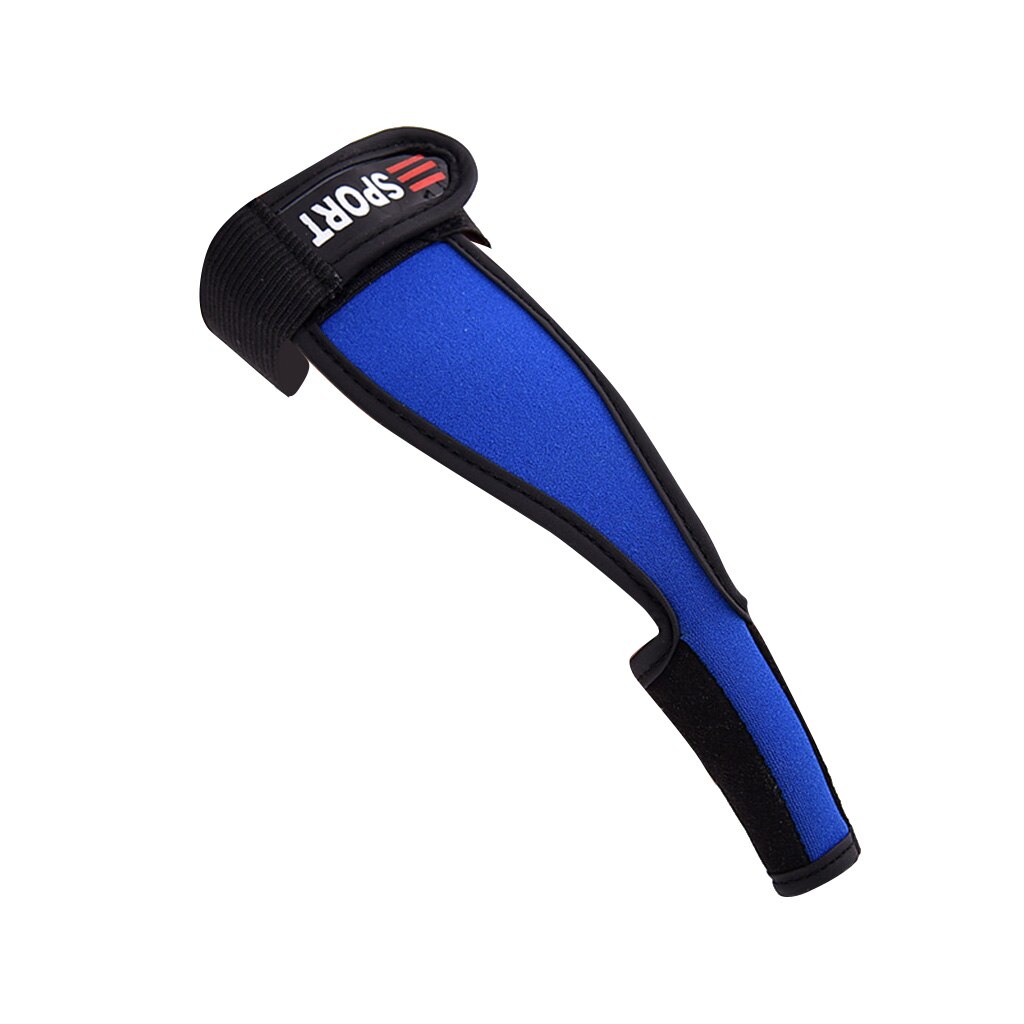 Guante ajustable antideslizante de un solo dedo, guante de fundición de pesca, banda elástica ajustable azul