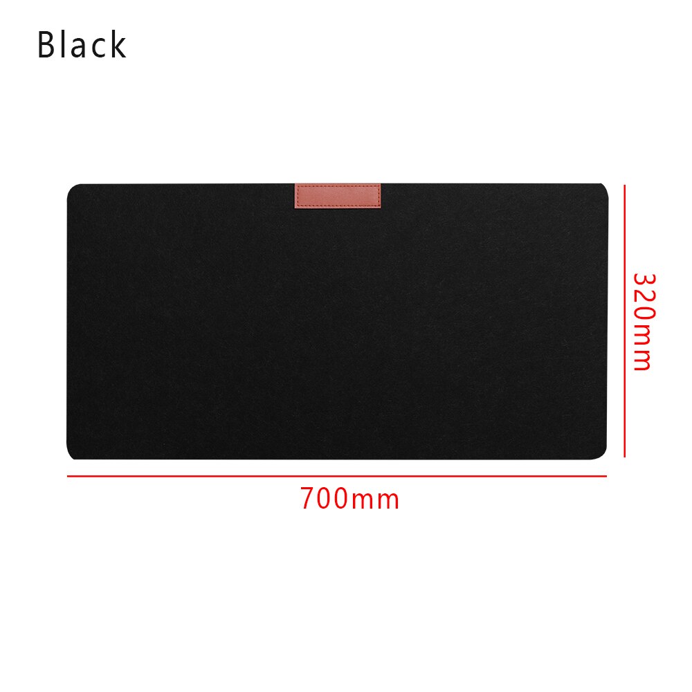 1PC Large Office Computer Desk Mat Modern Table Keyboard Mouse Pad Wool Felt Laptop Cushion Soft Office Supplies: 700 X 320 mm black