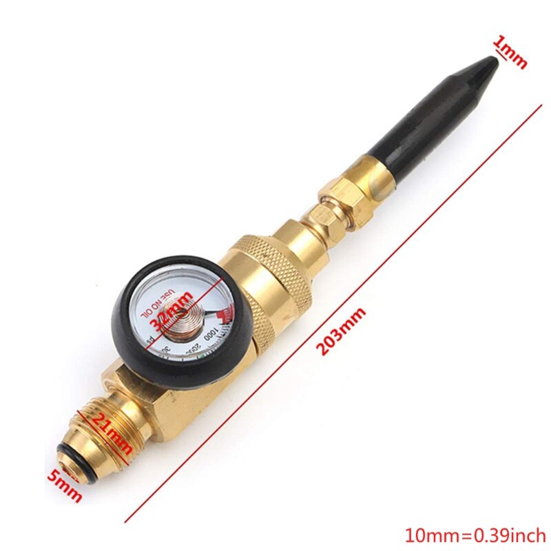 -Helium Tank Latex Balloon Inflator Regulator With Gauge For G5/8 Tank Va lve W91F
