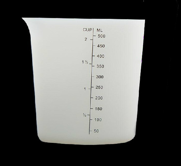 500 Ml Hartvormige Meten Siliconen Cups Voor Maatbeker Koken Hoge Temperatuur Weerstand Bakken Keuken Gereedschap