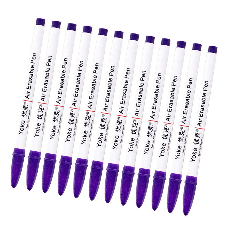 12 Pieces Ink Marker Erasable Auto-Vanishing Pen for Grommet Needlework Tool