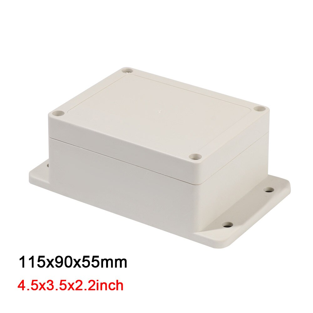 Waterproof Plastic Enclosure Box Electronic ip67 Junction Box Instrument Case Electrical Project Box ABS Outdoor Enclosure Case: 115x90x55mm