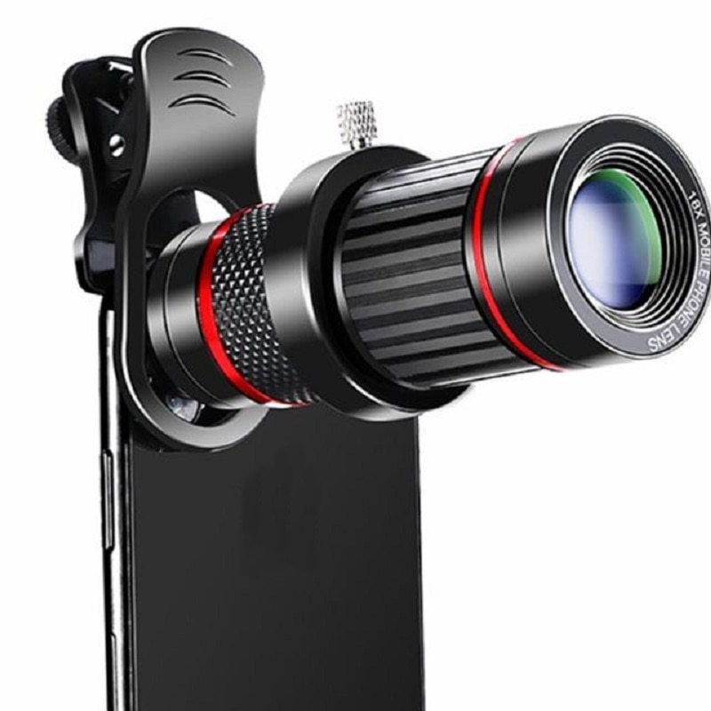 18X Zoom Telelens 4K HD Metalen Monoculaire Telescoop Phone Camera Lens voor iPhone Samsung Smartphone Mobiele