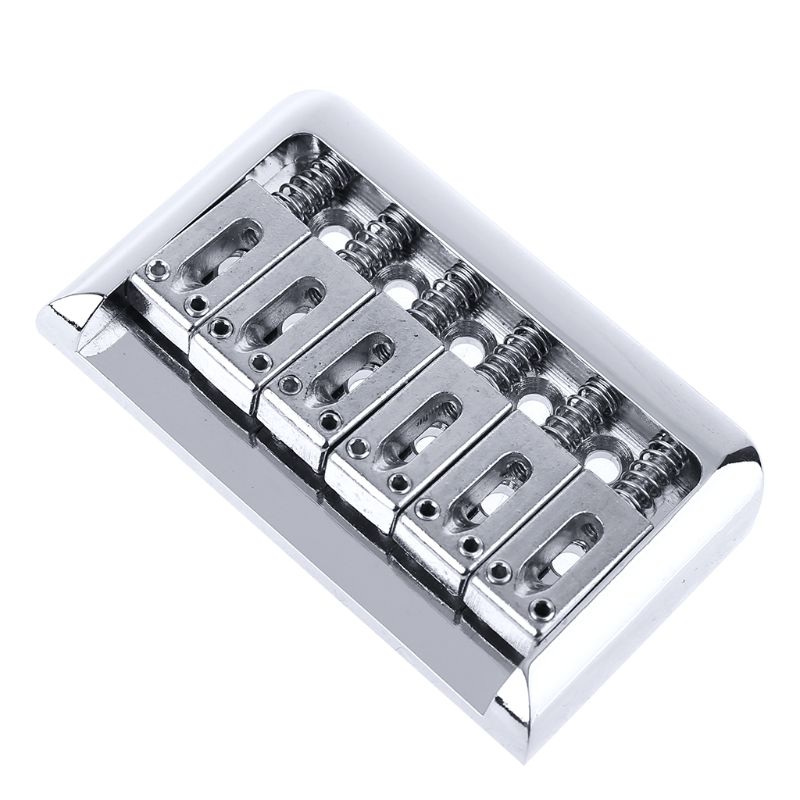 Chrome FIXED HardTail 6 String ELECTRIC GUITAR BRIDGE TAILPIECE & Wrench Metal