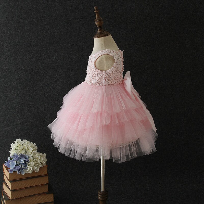 1 2 3 4 5 Jaar Oud Verjaardag Baby Meisje Jurken Tutu Wit Roze Party Liefde Formele Peuter Baby meisjes Kleding RBF194016