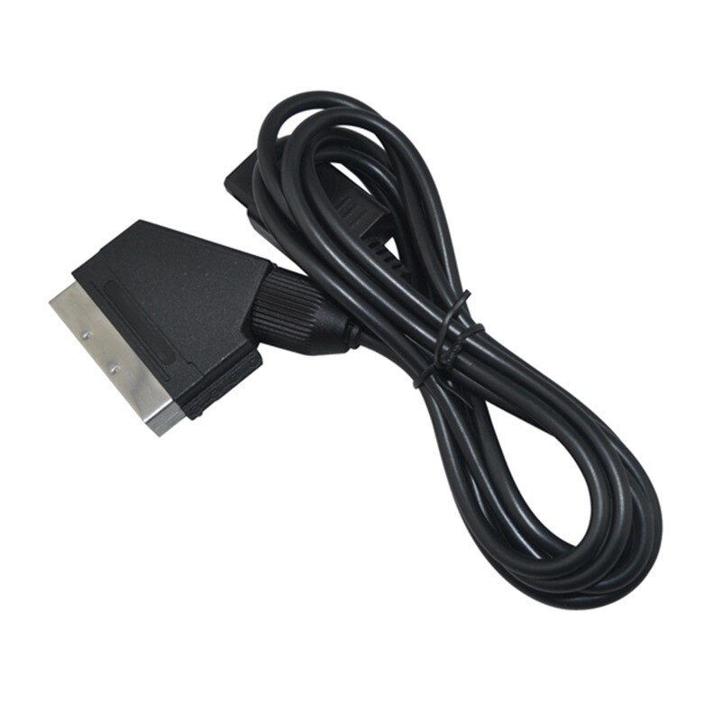 21 Pin 1.8M A/V TV Video Scart RGB Cable euro scart plug Gaming cord wire for Nintendo SNES Gamecube and N64 Console