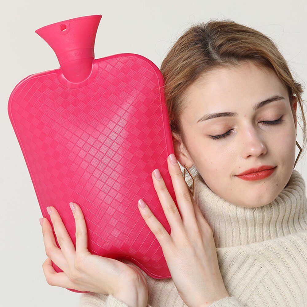 Water Bottle Knitted Cover Solid Color Water-filled Bag Cloth Cover Hand Warmer Winter Soft Water Bottle 3000ml