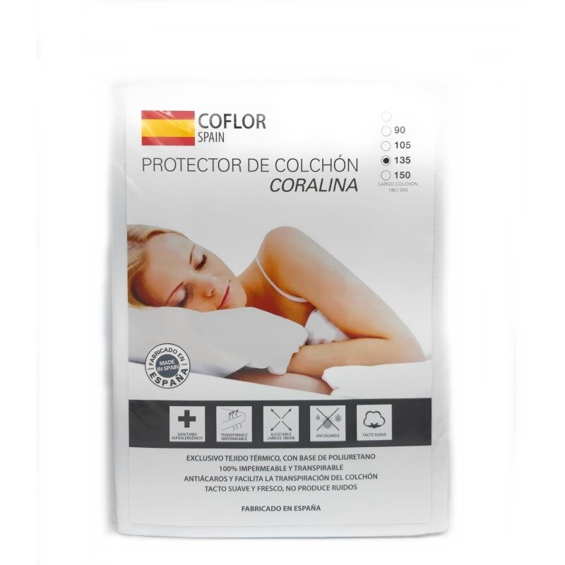 COFLOR espagne-protège matelas Coraline respirant polyuréthane 135x19 0/200 cm