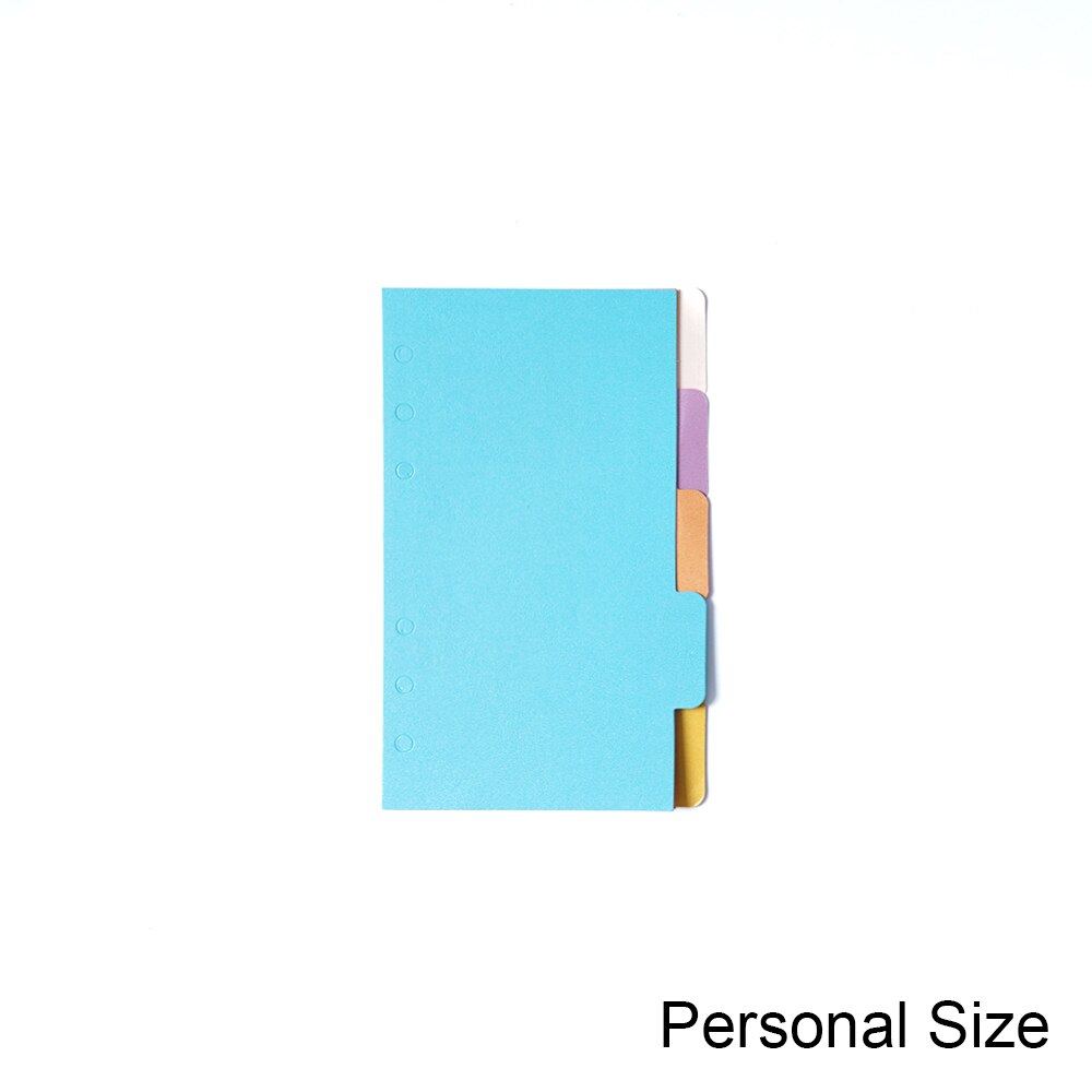 5 Stks/set Bindmiddel Index Verdelers A5/Persoonlijke Grootte Notebook Binnenpagina 'S Separator Dagboek Planner Papier Categorie Pagina 'S Briefpapier: Personal size
