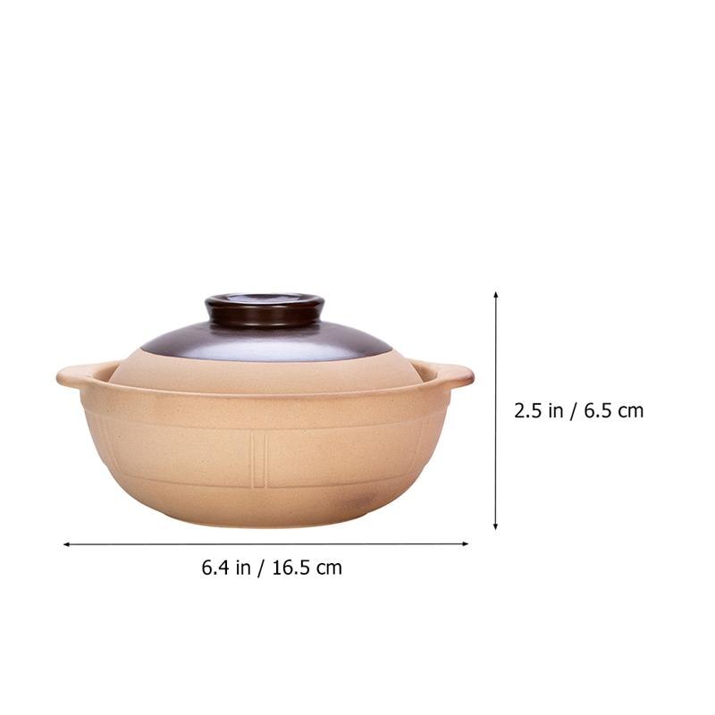 Ceramic Casserole Stew Pot Ceramic Round Soup Pot with Cover Bowl Tableware Household Kitchen Supplies Cooking Utensils
