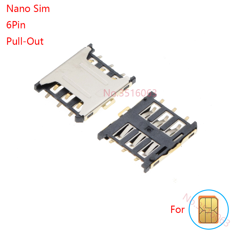 2/5/10Pcs Mini/Micro/Nano SD/Sim Card Holder 6/7/8/9/10Pin Sim Slot Socket Connector Push/Self-Elastic/Pop-Up/Clamshell/Pull-Out: Silver / 5-9Pcs
