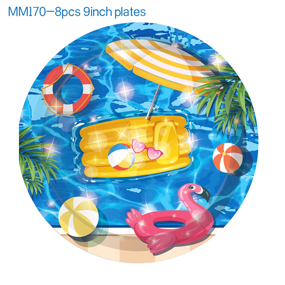 25 sztuk śmieszne hawaje letni basen owoce z okazji urodzin imprezowe papierowe foto budka rekwizyty dzieci Baby Shower dekoracje świąteczne: MM170-9inch-8pcs