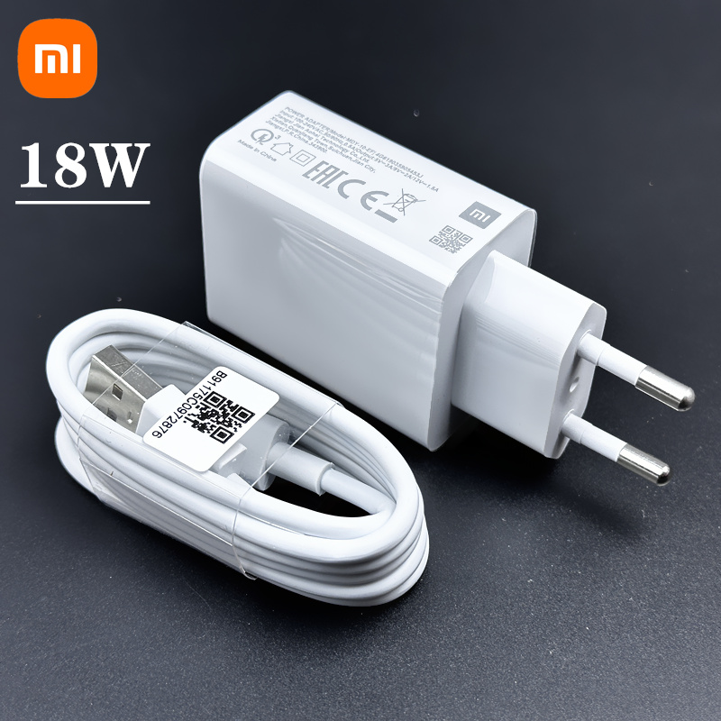 Xiaomi-Chargeur rapide 18W, qc3.0, câble d'alimentation USB 100, 3.1 cm, type C, pour Redmi note 7 8 9 9 s MI 9 SE 8 6 mix 2 2S 3: US