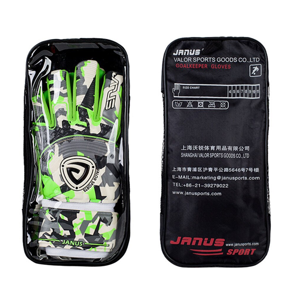 4mm Thick Germany Latex Goalie Soccer Gloves Removable Football Goalkeeper Gloves Camo Inseam Fingers Guard Goalie Soccer Gloves