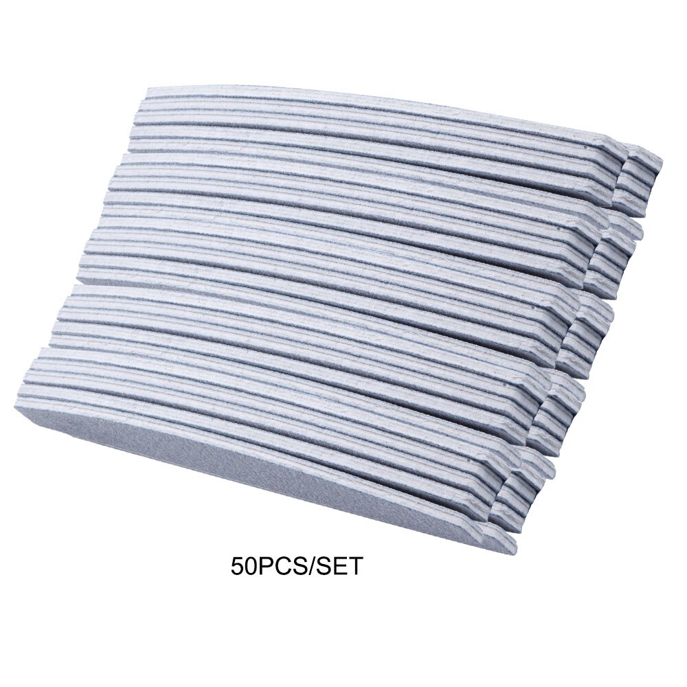 25/50pcs Nail File Buffer 100/180 lime a ongle Trimmer Buffer Block Nail Art Sanding Files Buffing Manicure Tools Nail Files: 50 PCS