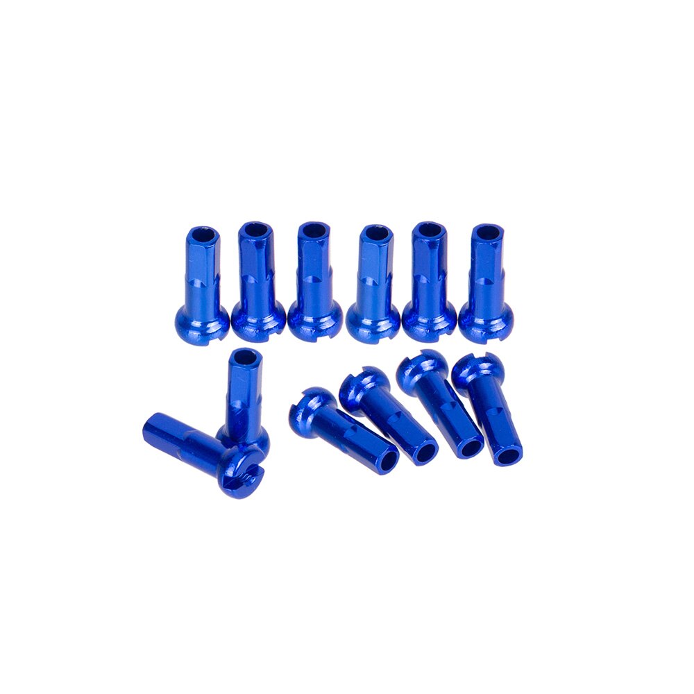 Ztto 60 pçs mtb bicicleta de estrada mamilos 14g 2.0 14mm 2.0mm ultraleve liga alumínio alta resistência colorido raios mamilo: Blue 60pcs