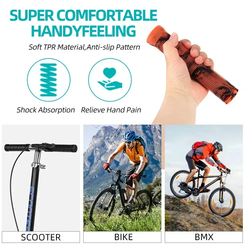 165mm Fahrrad Lenker Lange Griffe Stoßfest Roller Fahrrad Manschetten Gummi Anti-Slip MTB Griff Abdeckung Weiche Stulpen Radfahren teile