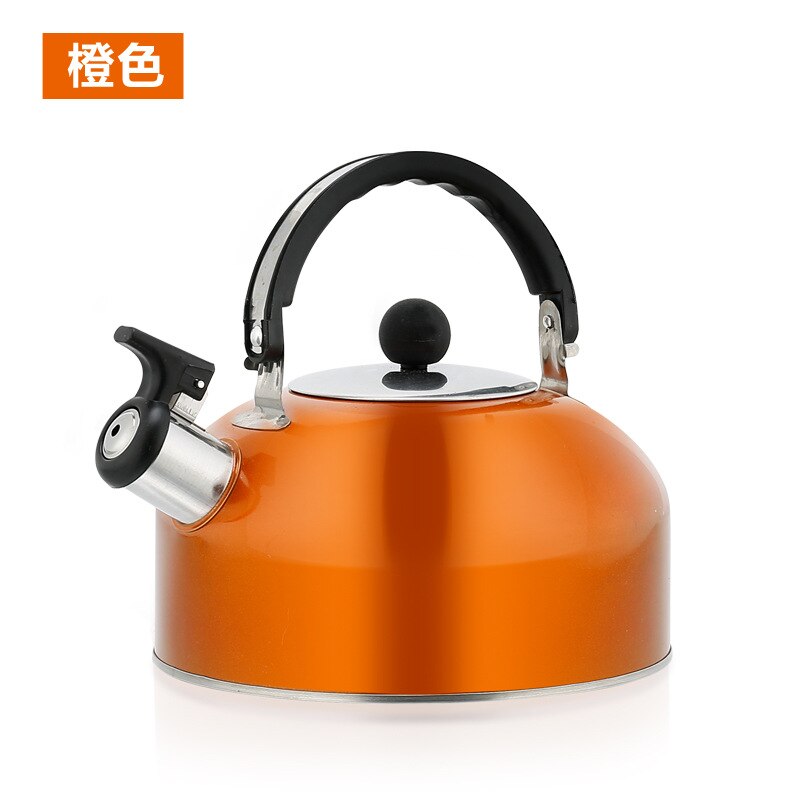 Verdikte Fluitketel Roestvrijstalen 3L Kleurrijke Water Kettle Waterkoker Kookgerei Fluitketel Keuken Benodigdheden EB50SH: Oranje