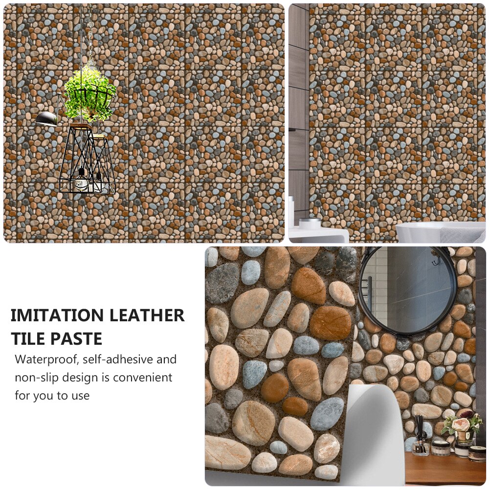 20 pçs telha adesivo antiderrapante retro auto-adesivo do banheiro telha colar banheiro adesivo de parede telha adesivo de assoalho